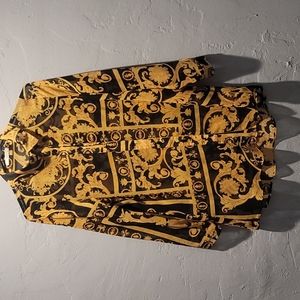 Sheer button down long sleeve blouse